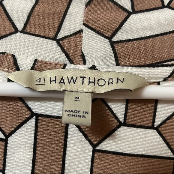 41 Hawthorn Geometric Print Viscose Blouse Top M - Picture 4 of 4